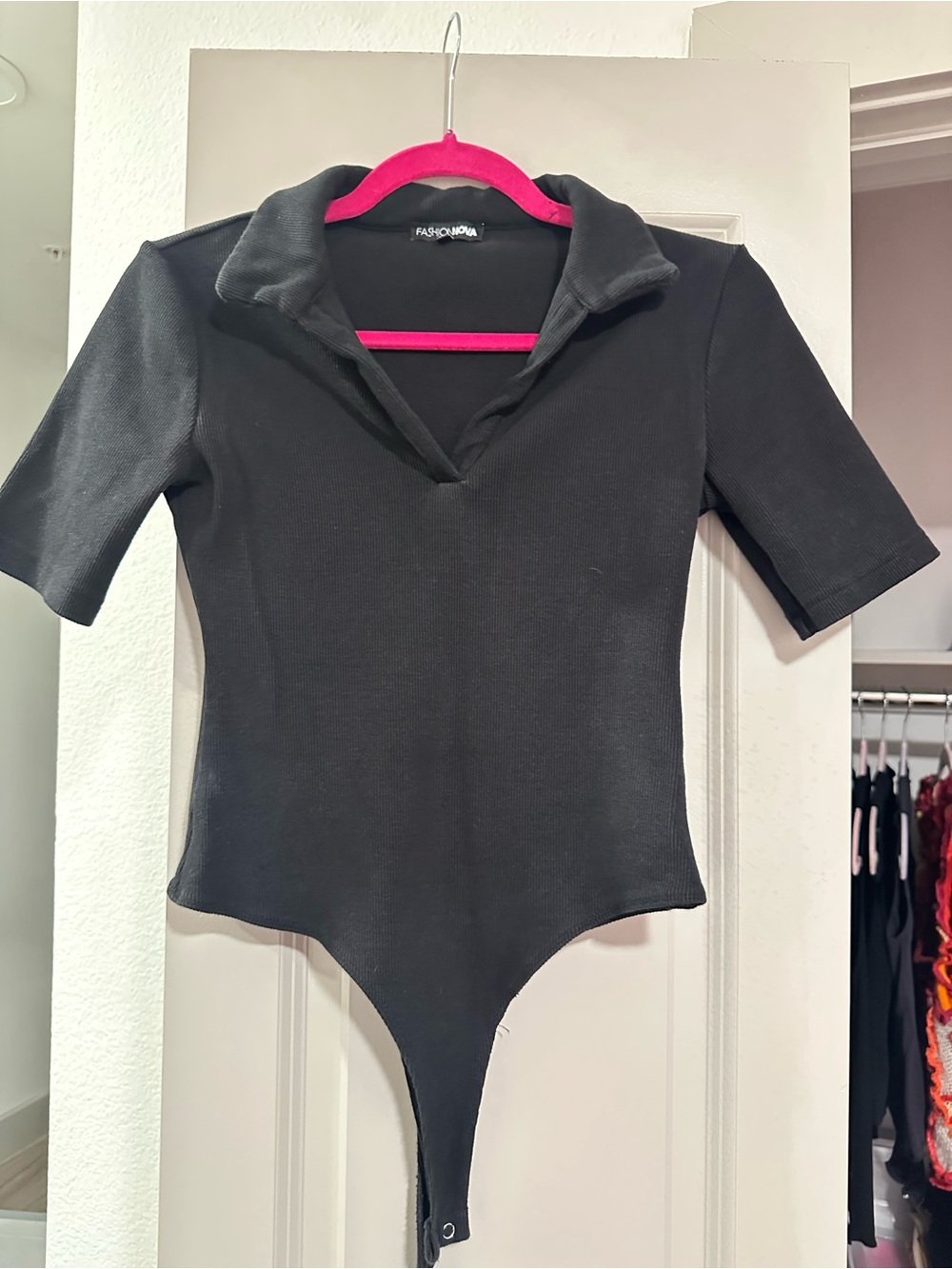 Fashion Nova Polo-Style One Piece Bodysuit